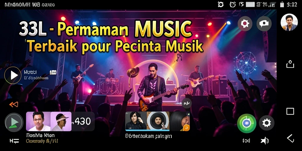 Tampilan gameplay yang menarik dari aplikasi 33L dengan berbagai fitur musik.