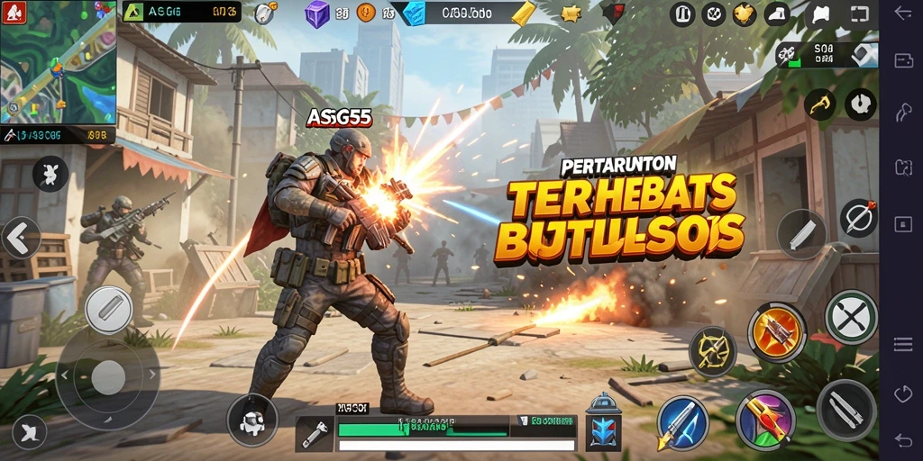 Tampilan mendebarkan dari pertarungan di ASG55 Battle Royale.