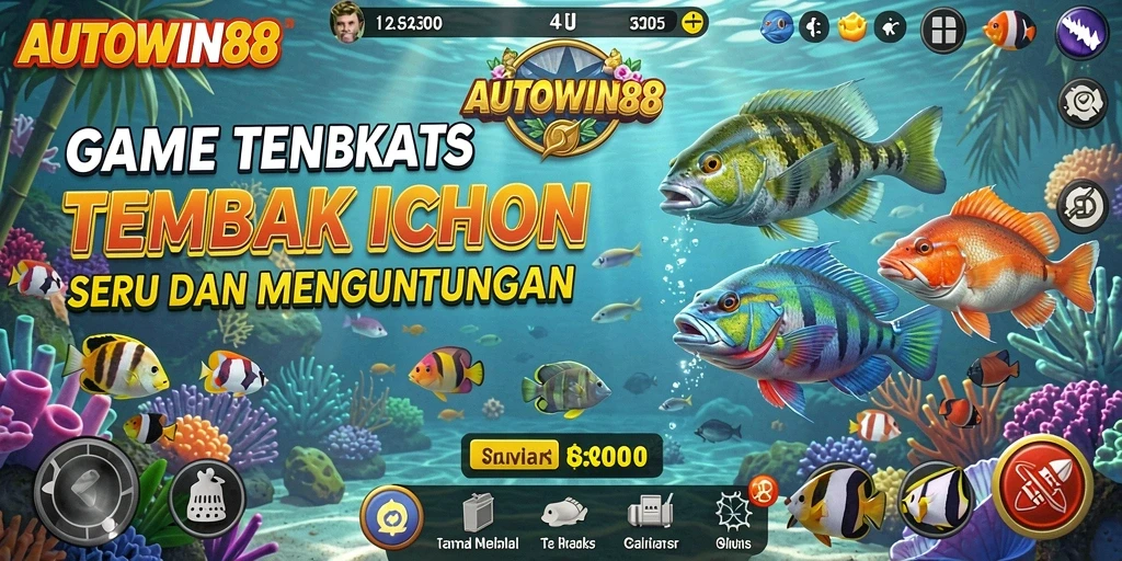 Tampilan gameplay AUTOWIN88 yang menampilkan aksi seru menembak ikan.