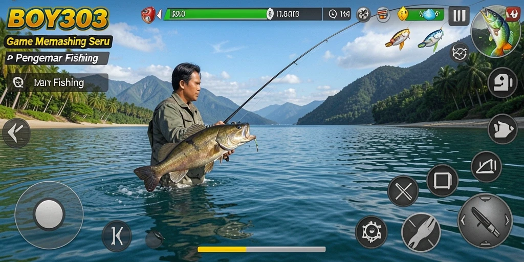 Tampilan gameplay memancing yang menakjubkan di BOY303.