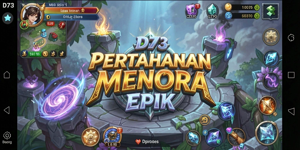 Gameplay menara pertahanan yang mendebarkan di D73.