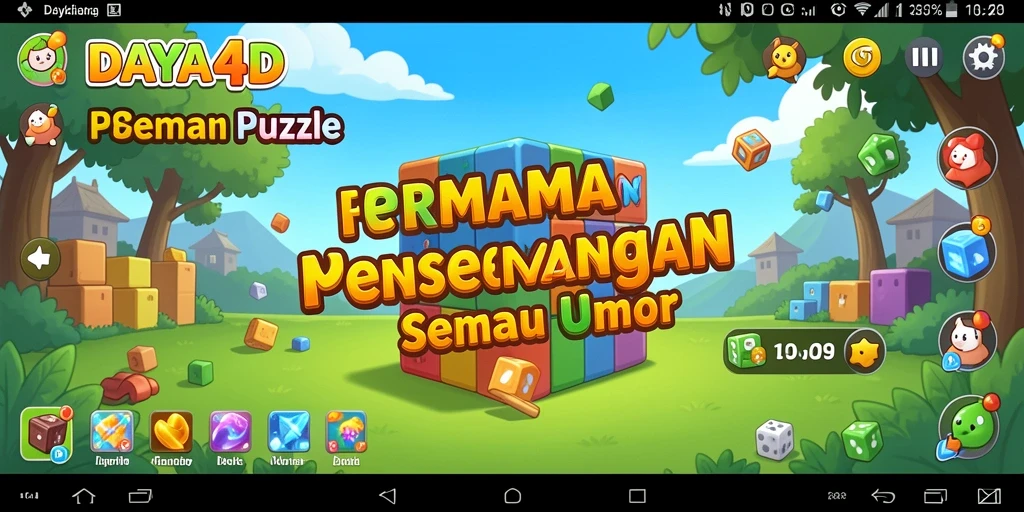 Screenshot gameplay DAYA4D yang menunjukkan tantangan Puzzle.