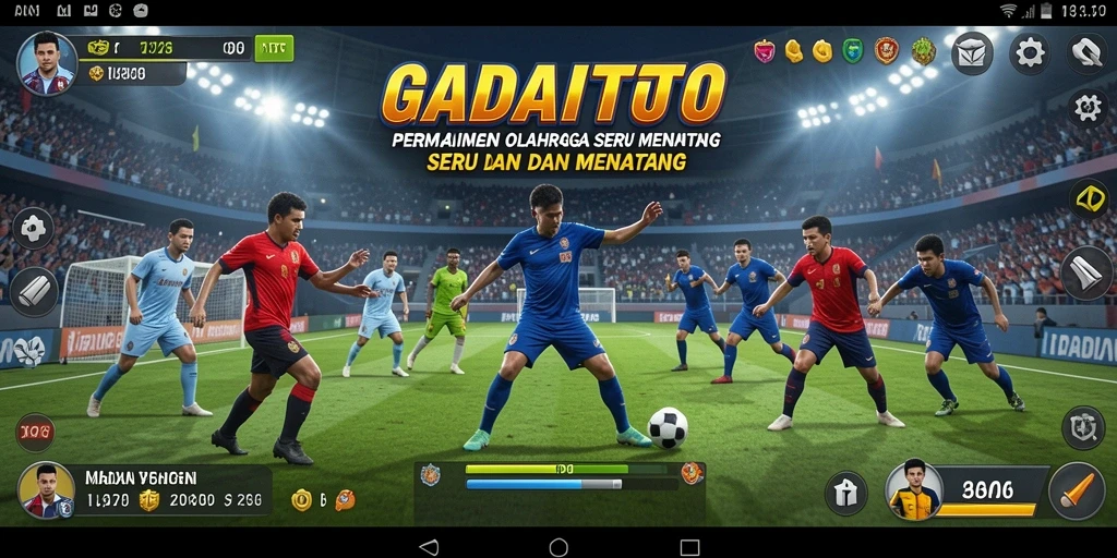 Tangkapan layar GADAITOTO yang menunjukkan aksi penuh di lapangan olahraga.