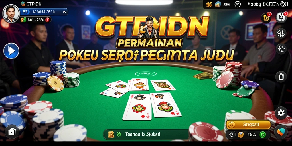 Screenshot gameplay GTPIDN menunjukkan keseruan bermain poker.