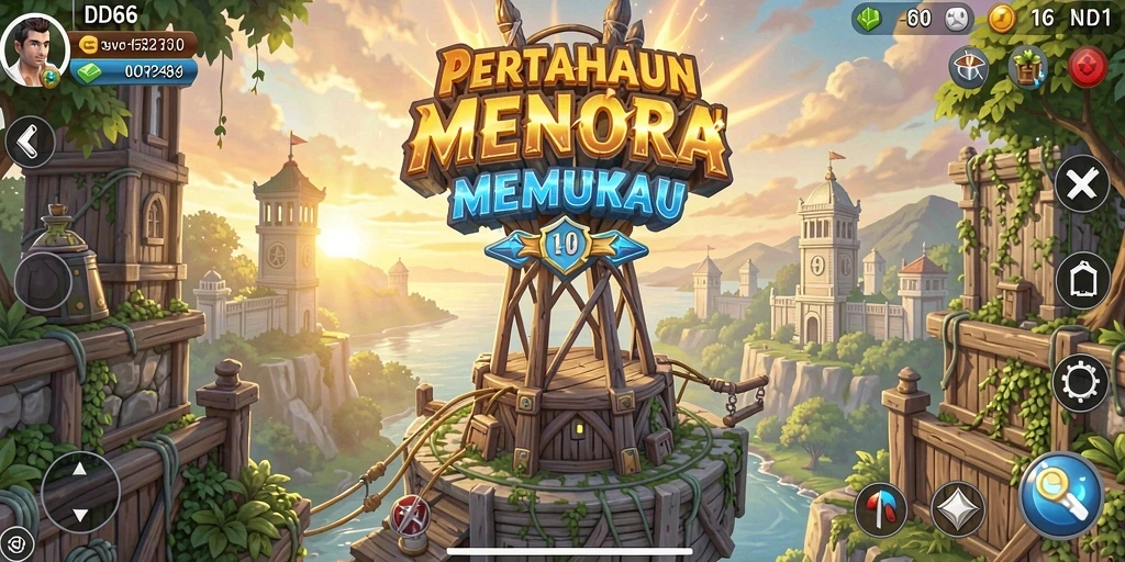 Tampilan menarik dari gameplay Tower Defense yang menantang.