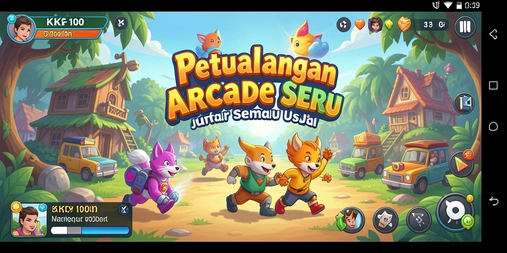 Tampilan gameplay seru KPK100 yang penuh aksi arcade.