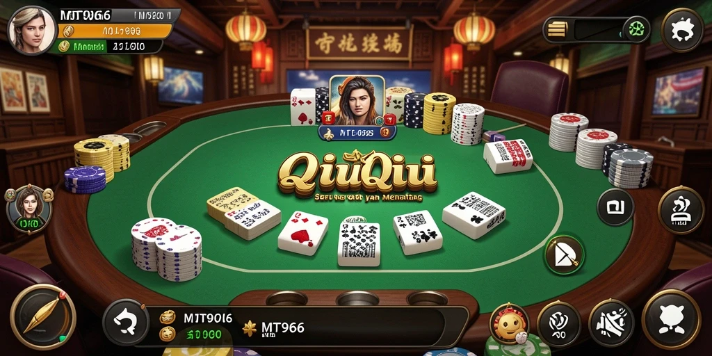 Tampilan permainan QiuQiu yang menarik dalam MT966.