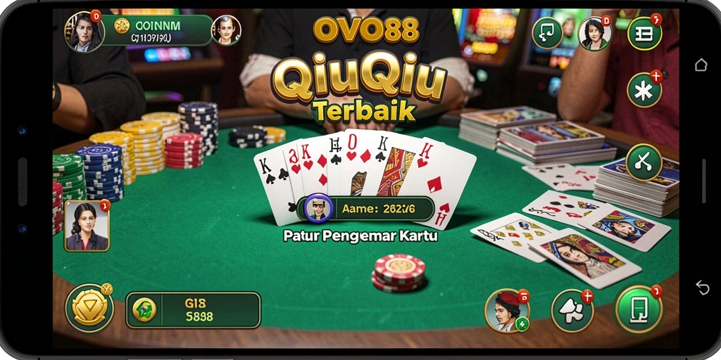 Tampilan gameplay menarik dari OVO88 dengan suasana QiuQiu.
