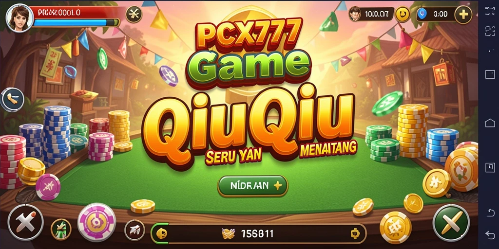 Tampilan gameplay seru PCX777 yang menampilkan QiuQiu.