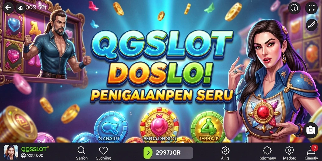 Tampilan gameplay menarik dari QQSLOT dengan berbagai tema slot.
