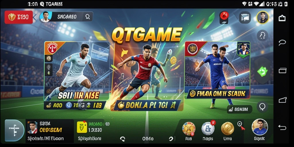 Tampilan antarmuka QTGAME yang menarik untuk taruhan olahraga.