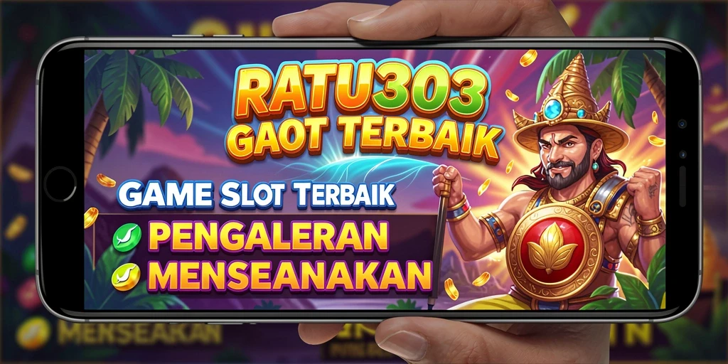 Tampilan gameplay menarik dari RATU303 yang menampilkan gulungan Slot.