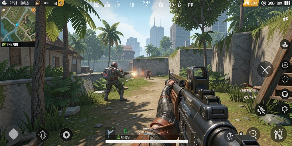 Screenshot menunjukkan aksi seru dalam gameplay TPS.