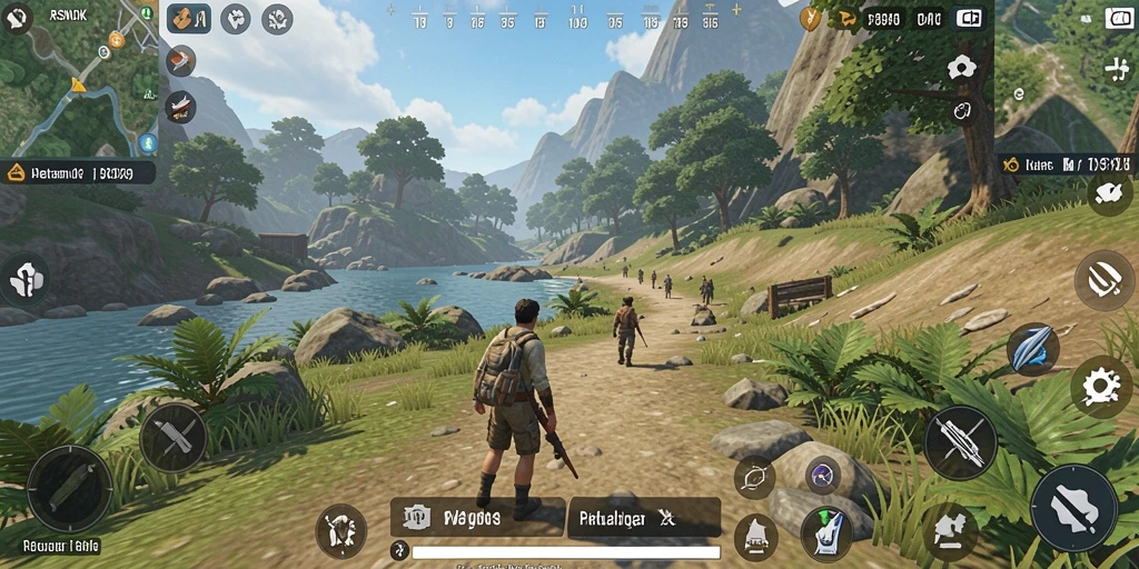 Screenshot gameplay RSNOK menampilkan aksi eksplorasi dunia terbuka.