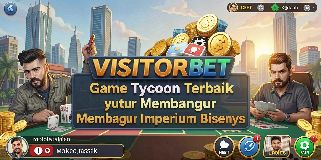 Screenshot gameplay VISITORBET menampilkan strategi pembangunan bisnis.