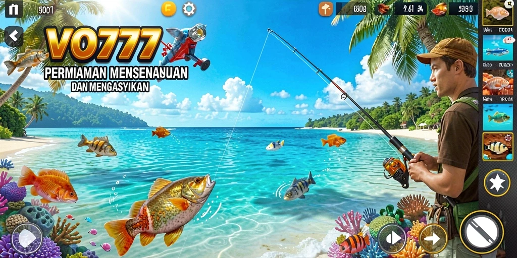 Tampilan gameplay VO777 dengan aksi memancing yang seru dan menantang.