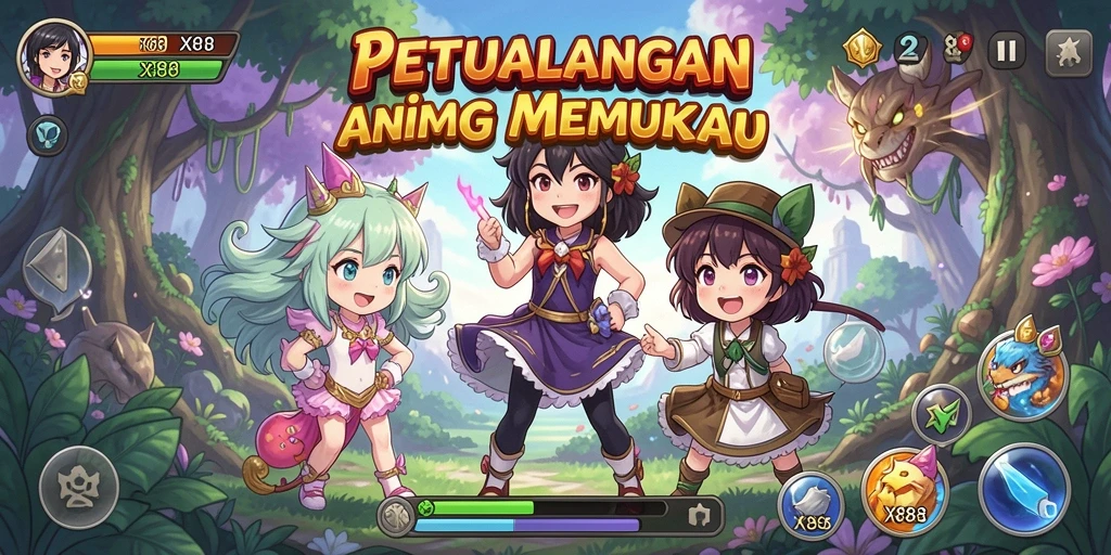 Gameplay menarik di dunia Anime yang penuh petualangan.